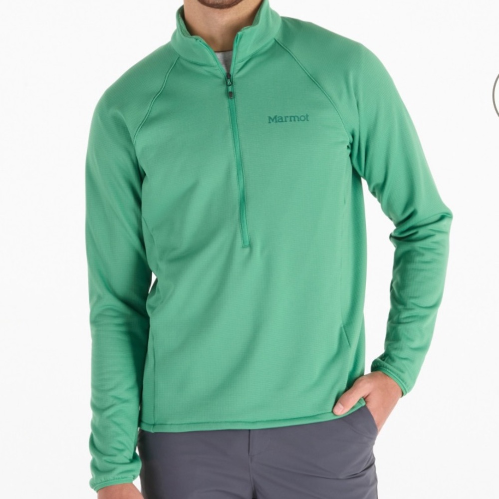 Men’s Marmot Clover Leconte Half Zip Fleece Long SleeveSize Large